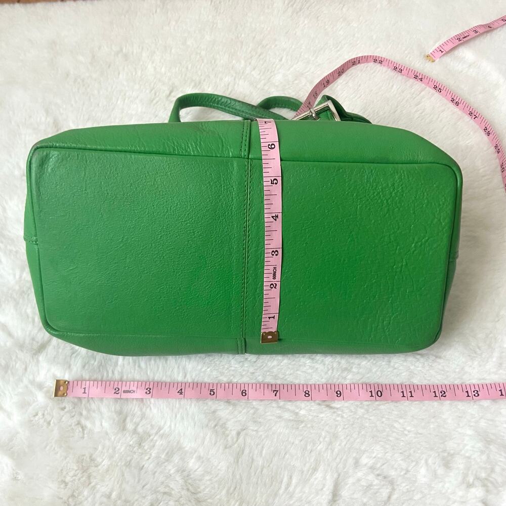 Vintage Tommy & Kate Y2K Apple Green Genuine Leather Buckle Shoulder Bag - Picture 12 of 13